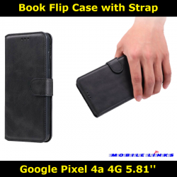 Book Flip Case with Strap For Google Pixel 4a G025J Slim Fit Look High Quality Brand New